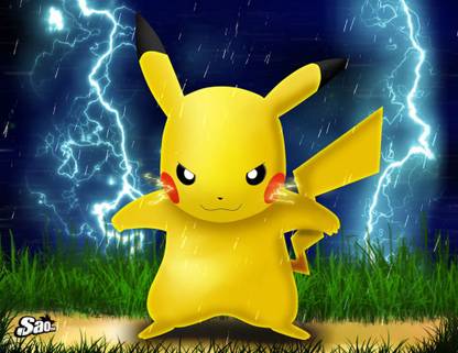 Pokemon Multicolour Photo Paper Print Poster Photographic Paper Photographic Paper