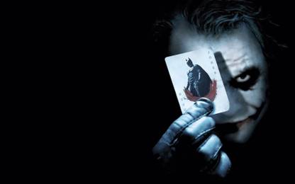 DARK KNIGHT JOCKER ON FINE ART PAPER HD QUALITY WALLPAPER POSTER Fine Art Print