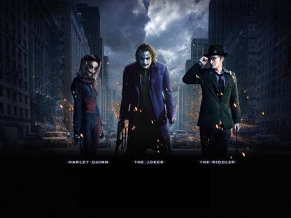 The Dark Knight Batman Movies Joker Harley Quinn Riddler Killer Hd Wallpaper On Fine Art Paper 13x19 Fine Art Print Art Paintings Posters In India Buy Art Film Design