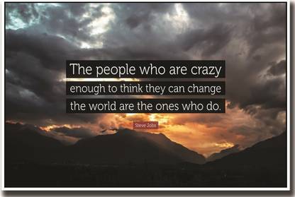 Steve Jobs- Crazy ones ON GOOD QUALITY HD QUALITY WALLPAPER POSTER Fine Art Print