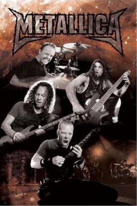 Metallica Group ON FINE ART PAPER HD QUALITY WALLPAPER POSTER Fine Art Print