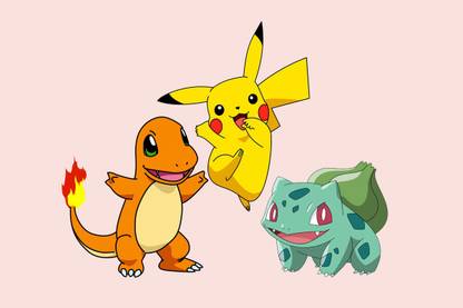 Pokemon Multicolour Photo Paper Print Poster Photographic Paper Photographic Paper