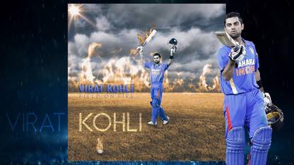 virat kohli pic ON FINE ART PAPER HD WALLPAPER POSTER Fine Art Print