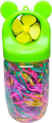 AMACO Small Disco Elastics Stretchy Hair Tie Ponytail Hair Rubber Band for Kids YT107 Hair Rubbar Elastic Rubber Band