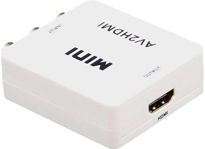 TERABYTE Mini AV RCA Input to HDMI Output Converter UP Scaler Composite Full HD 720/1080P Media Streaming Device