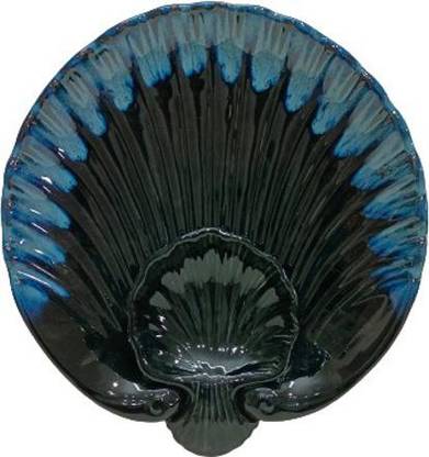 LETSCTCH Black Shell Chip-n-dip Platter Chip & Dip Tray Serving Set