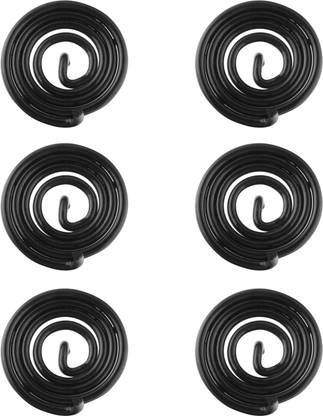 vastu-vigyan BLACK WAVY ROUND SPRING ANTI-CLOCKWISE USE TO BOOST OF THE ENERGY FIELD(PACK-06) Decorative Showpiece  -  2.5 cm