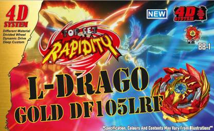 Spark Beyblade 4D System Beyblade Rapidity BB1 Metal Battle Top with Launcher (1Top + Launcher)