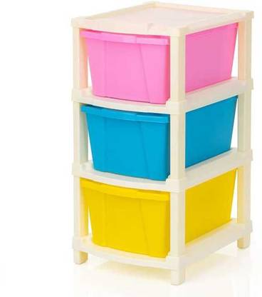 MAnzil 3pc multi color drawer Storage Box