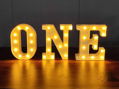 LEDOLUX Marquee Alphabet Led Letters for Party|Decoration Color : Warm White(ONE) Night Lamp