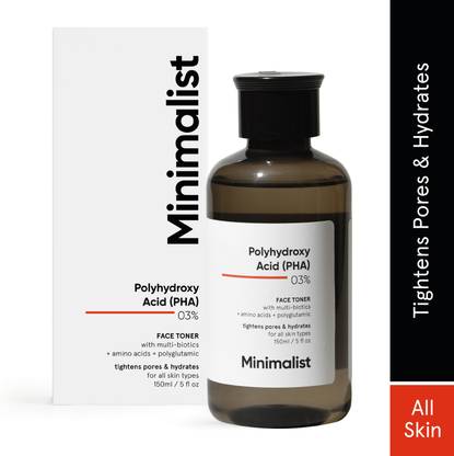 Minimalist 3%PHA Face Toner- Oily Skin|Pore Tightening,Mild Exfoliating, Alcohol Free Toner Men & Women