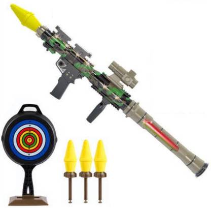 HALO NATION RPG Rocket Launcher Gun With Foam Rocket Bomb Shoots 30ft - Electric Light Sound Guns & Darts