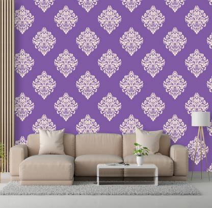 We Kreate Vinyl Decorative Purple Wallpaper