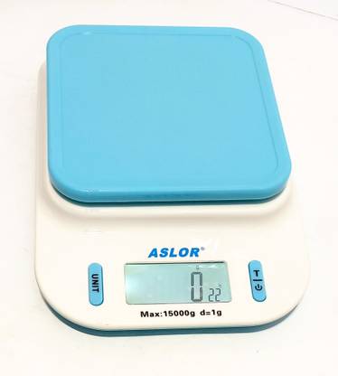 AccuWeigh Aslor (15kg - 1g) Portable ( Battery Operated ) Heavy Table Top kitchen Weighing Scale