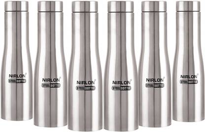 NIRLON Stainless Steel Freezer Water Bottle Set, 6 Piece 1000 ml Bottle