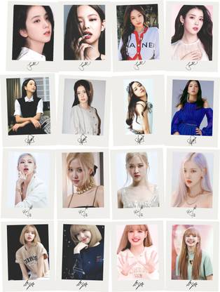 Gimly Blackpink Photocards Pack of 16 Premium HD Quality (4x3 Inches) Post Card
