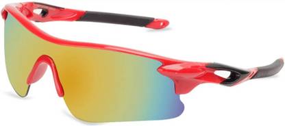 CRROPS Sports Goggles (Red - Black) for Cricket / Cycling / Running Cricket Goggles