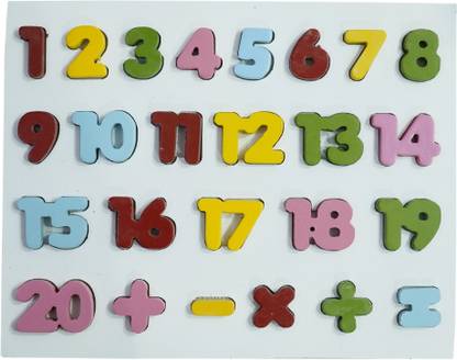 IJARP 3D Number 1-20 Counting Puzzle Montessori Learning Toy in Multicolor for Kids