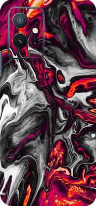 Mclaxa Colourful Lava Mobile Back Skin, Colourful Lava, Vivo T1 Mobile Skin