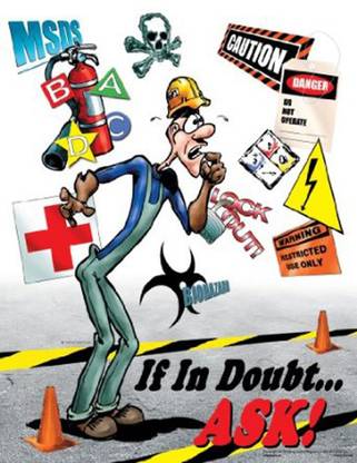 SAFETY WARNING WALLPAPER ON FINE ART PAPER Fine Art Print