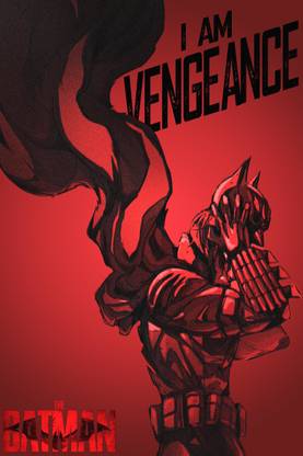 Batman Vengeance Poster - Batman 2022 Movie Paper Print