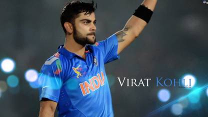 Cricket Virat Kohli FINE ART PAPER HD WALLPAPER POSTER Fine Art Print