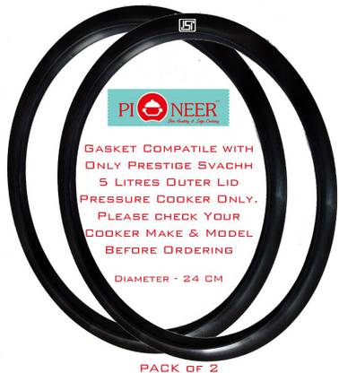 Pioneer Prestige Svachh 5 Litre Outer Lid Pressure Cooker 210 mm Pressure Cooker Gasket