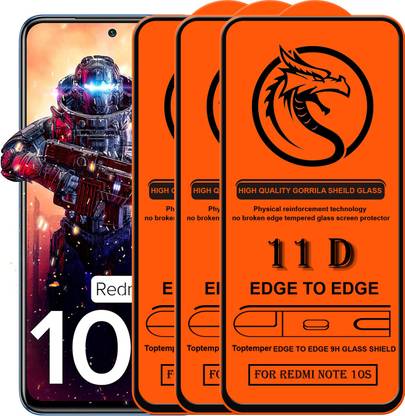 TOPTEMPER Edge To Edge Tempered Glass for REDMI NOTE 10S