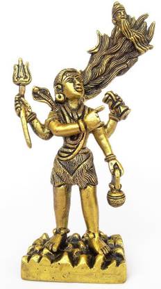 Kartique Lord Shiva with Ganga from jata statue Decorative Showpiece  -  18 cm