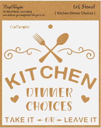CrafTangles Kitchen - Dinner Choices CTCS125 Art and Craft Stencil