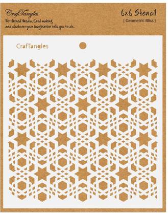 CrafTangles Geometric Bliss CTCS92 Art and Craft Stencil