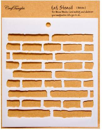 CrafTangles Bricks CTCS18 Art and Craft Stencil