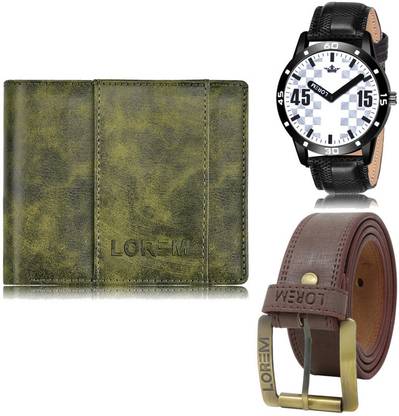 LOREM Belt, Wallet & Watch Combo