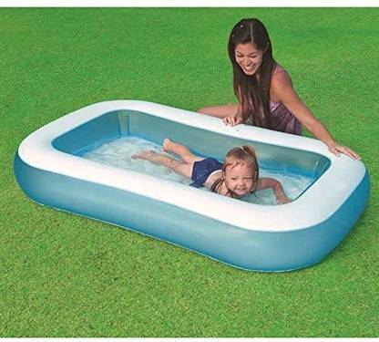 ACLIX Rectangle Kiddie Pool Swimming Pool for Kids Size - 1.66 mtr x 1.00 mtr x 25 cm