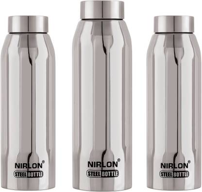 NIRLON Non-Toxic Stainless Steel Fridge Water Bottle Combo Set 1000 ml Bottle