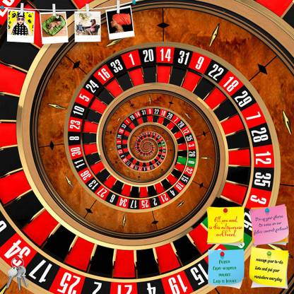 Artzfolio Gambling At Roulette Notice Pin Board Soft Board with Push Pins Cork Bulletin Board