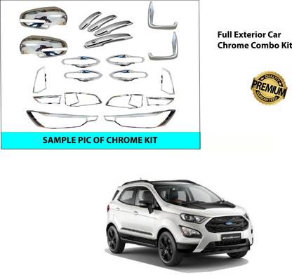 Gadiparts ™ Car Chrome Kit Car Accessories Cover Car Garnish Combo for EcoSport Matte, Glossy, Chrome Ford Ecosport Side Garnish