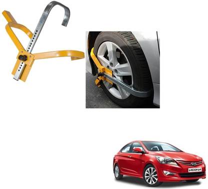 AuTO ADDiCT Full Cover 13x17 Anti Theft Clamp SUV Tire Boot Claw Lock For VERNA FLUIDIC 4S Wheel Lock