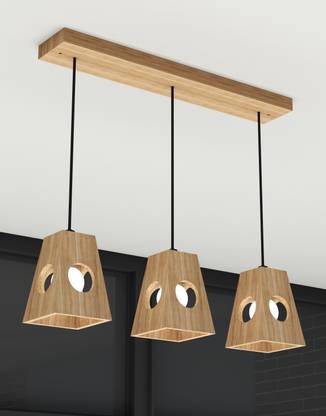 wood-man Wood Pendant Light, Ceiling Light Fixture, Wooden Chandelier Lighting (Set of 3) Pendant Lamp Ceiling Lamp