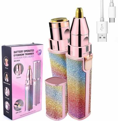 MACVL5 2 in 1 USB Charging Eyebrow Razor with Built-in LED Light Cordless Epilator