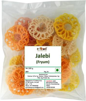 E Food Factory Jalebi Fryums 500 Gm in Pouch Fryums