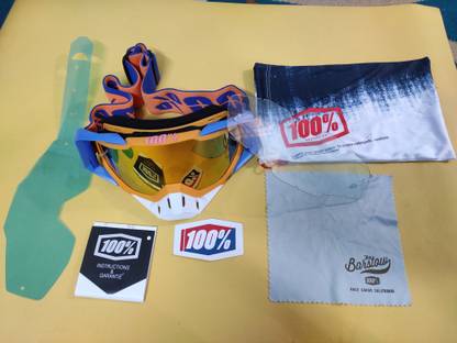 Edge Auto 100% Bike riding Goggles Helmet Visor
