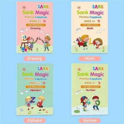 Onshhm UPDATED Magic Practice Copybook, English Handwriting Drawing Book Set