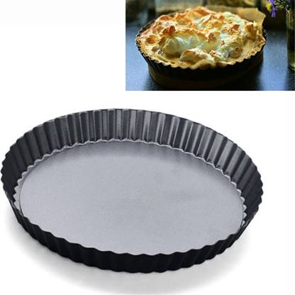 MobFest NON-STICK 9 inch Round Tart Pan Pie Pan With Removable Loose Bottom Baking Pan