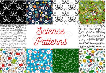 Science Pattern background Wall Poster Print on Art Paper 13x19 Inches Paper Print