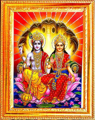 SUNINOW Vishnu laxmi photo frame Religious Frame