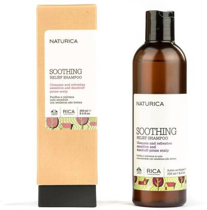 Naturica Soothing Shampoo Sensitive and Dandruff Prone Hair and Scalp with Red Sicilian Orange, Sage and Thyme Extracts