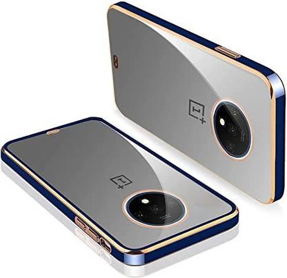 MobikWorld Back Cover for Soft Silicone Edge Clear Transparent Flexible Bumper Back Cover Case for OnePlus 7T