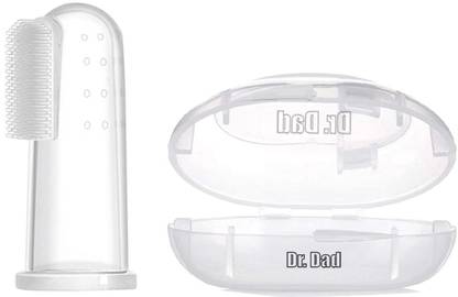 Dr Dad Baby Finger Toothbrush | Easy Oral Hygiene for Kids, Toddlers & Babies Soother