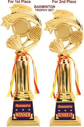 AARK INDIA Badminton trophy WINNER 1st & 2nd Place Badminton Match/ Tournament PC002001 Trophy